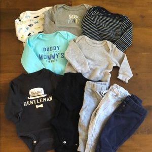 Baby Boy Onesie and Pants Bundle